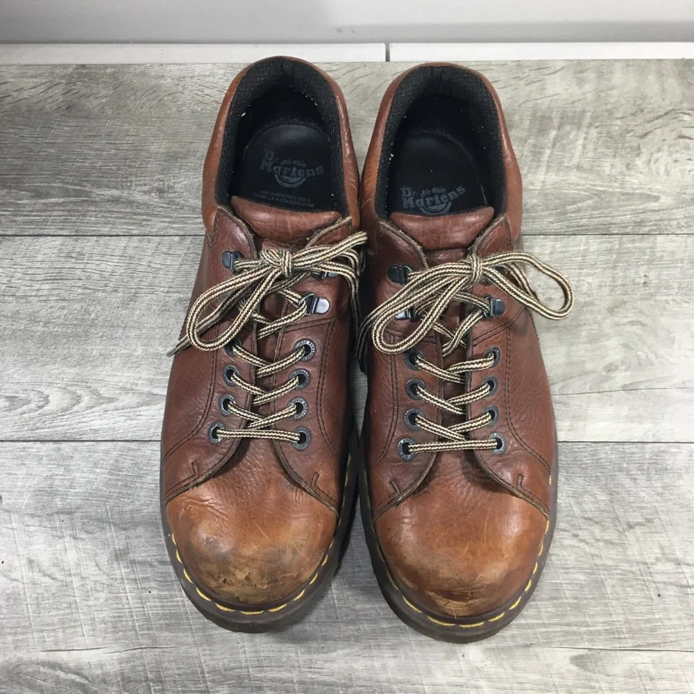 Dr Martens 8312 Chunky Grizzly Lace to Toe Peanut Leather Mens Shoes Doc Size 13